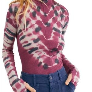 We The Free Womens Top Turtleneck Tie-Dye - Night Fall Combo - Night Fall Combo